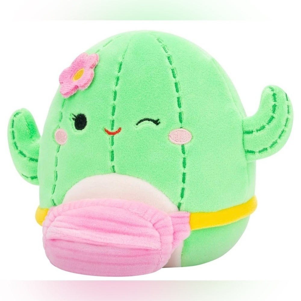 Squishmallows Original 5-Inch Maritza Green Cactus with Pink Fanny Pack (new) - Picture 2 of 5